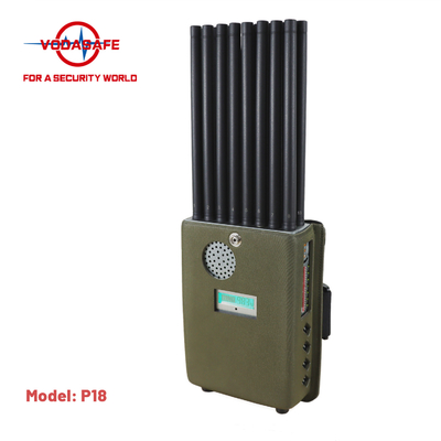 18 Antennas 5G Mobile Phone Signal Jammer 16 Watt Output Power Screen Display