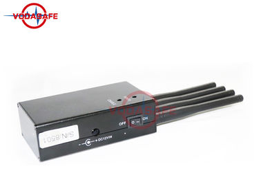 Portable 2.4G Wifi Network Signal Jammer DCS 1805 - 1990MHz Black Aluminum Case
