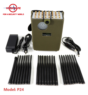 All In One Handheld Cell Phone Signal Jammer High Power 24W With Nylon Cover