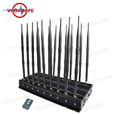 18 Antenna 47W Lojack High Power Signal Jammer 4G WiMAX AC Adapter
