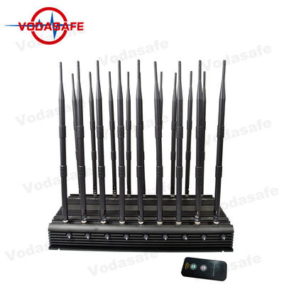 18 Antenna 47W Lojack High Power Signal Jammer 4G WiMAX AC Adapter